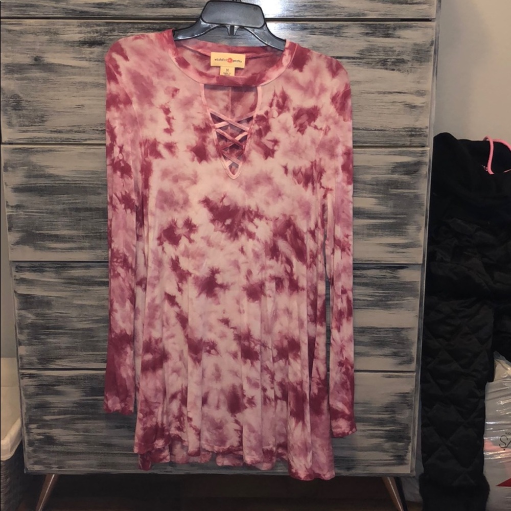 Tie-dye long sleeve shirt